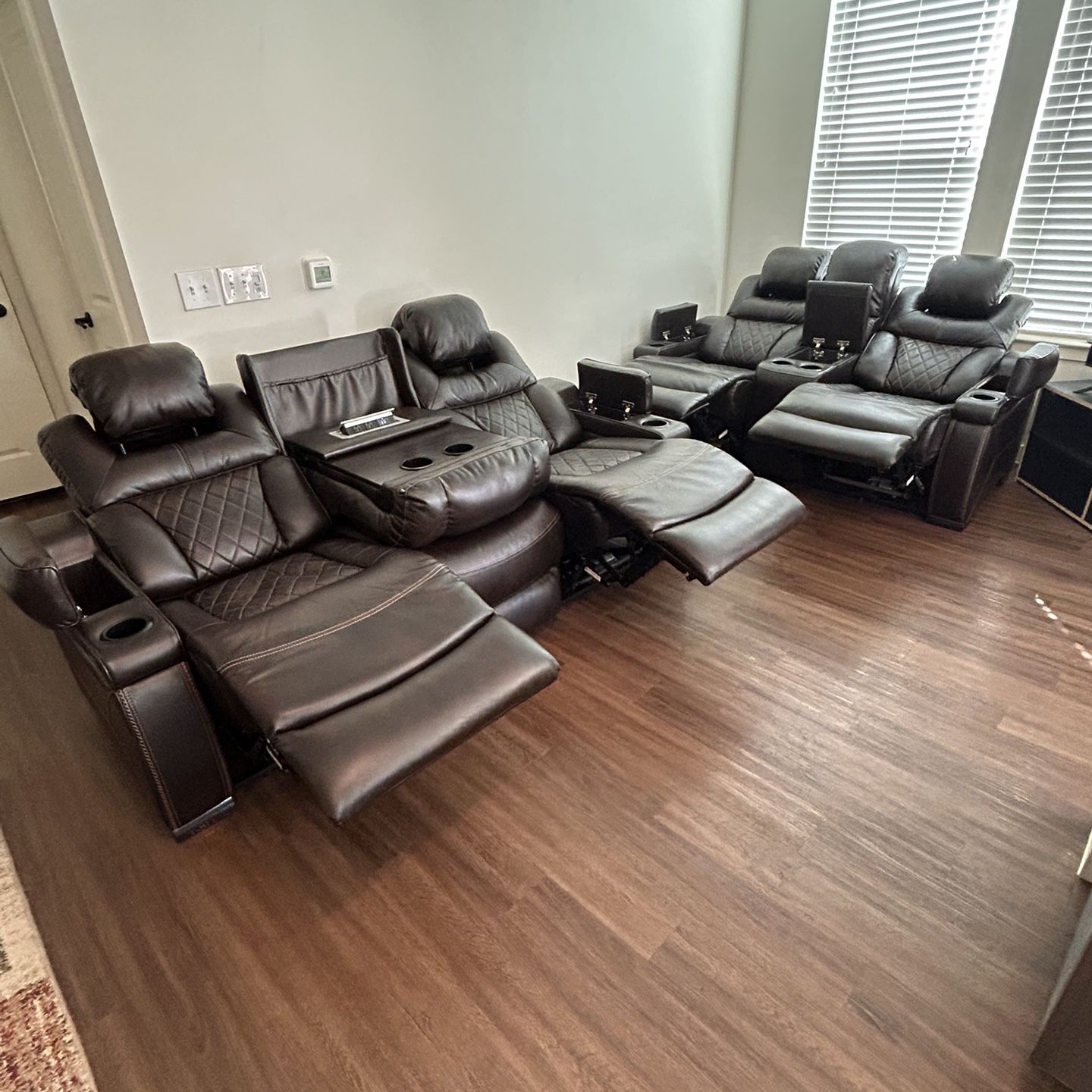 Dual Power Recliner Sofa Set 