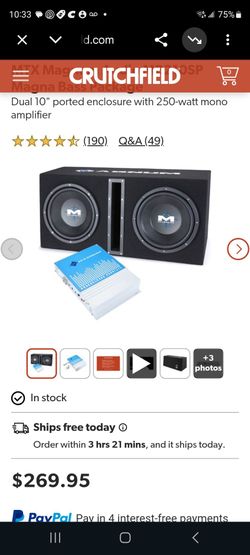 MTX Magnum MB210SP,  Subwoofer box with amp