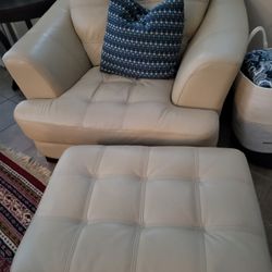 Leather Chair Ottomans 