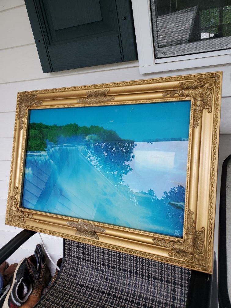 Electric water fall frame