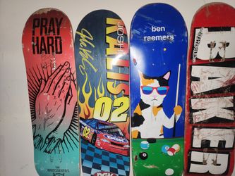 Skateboard Deck Collection – Baker, DGK, Enjoi, Hosoi & More (Used)