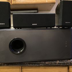 Sony Subwoofer And Speakers 