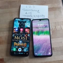 Two Samsung A15 Xfinity Network and T-MOBILE 