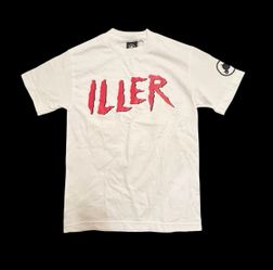 NEW Flip The Bird Entertainment Men’s White T-Shirt with “ILLER” on It (Sz Small)