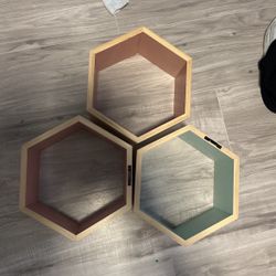 Hexagon Wall Shelves