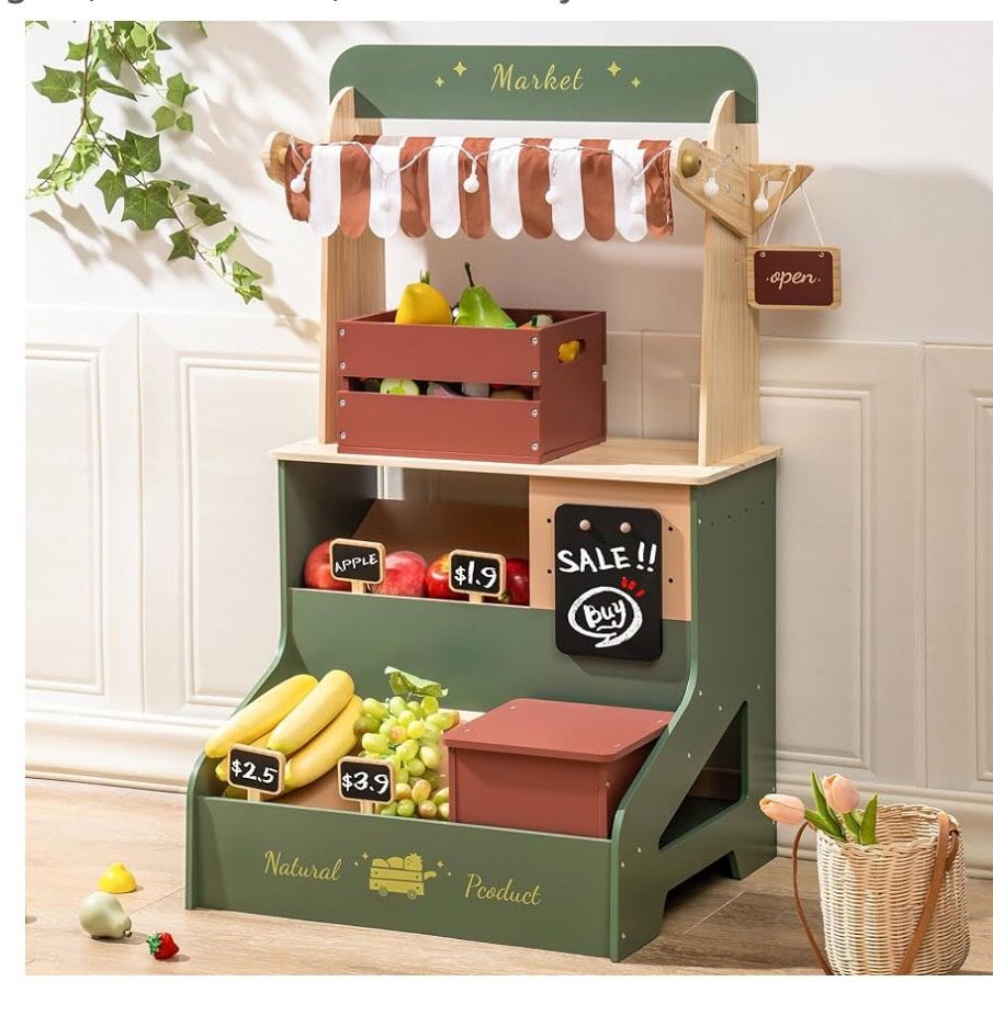ROBOTIME Wooden Grocery Store Playset