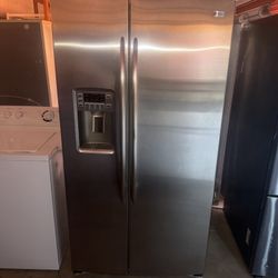 GE Stainless Steel Refrigerator And Freezer