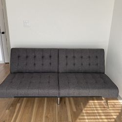 Gray Futon Couch Barely Used $200