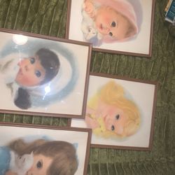 Vintage 1960s Northern Tissue "American Beauties" Prints - Lot of 4