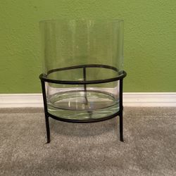Glass Hurricane & Stand 