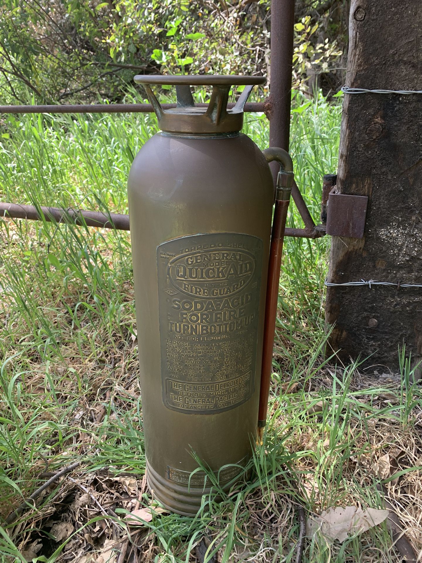 Brass Fire extinguisher 1940’s