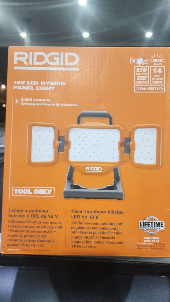 Ridgid 18v hybrid panel light tool
