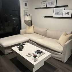 Living Room Set - Sofa And Ottoman 