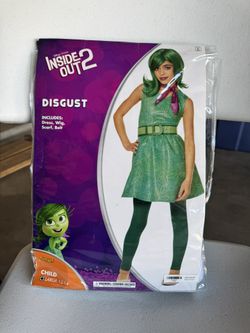 Halloween Costume, Inside Out Disgust Size 12-14 L