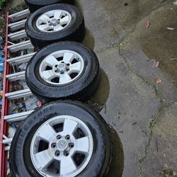 Set of wheels and tires of Toyota. $250 Or  best offer. 