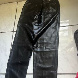 Vintage Versace Faux Leather Pants  34x48 