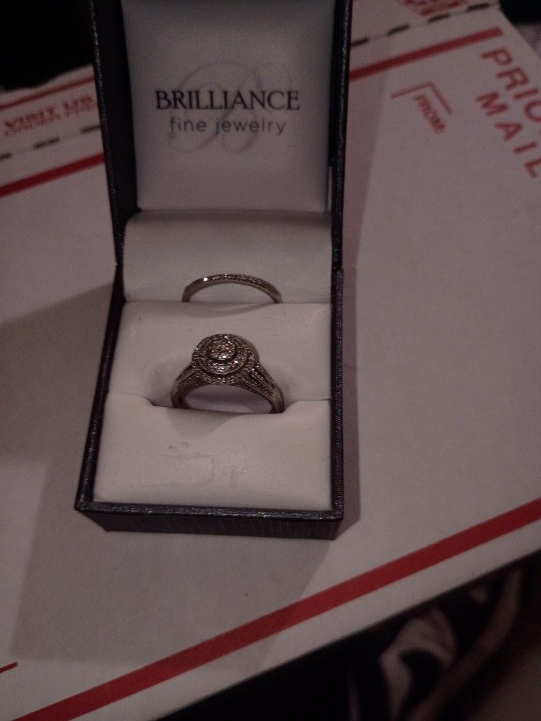 10k White Gold Rings Real Diamonds 