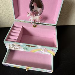 Musical Unicorn Jewelry Box with Pullout Drawer