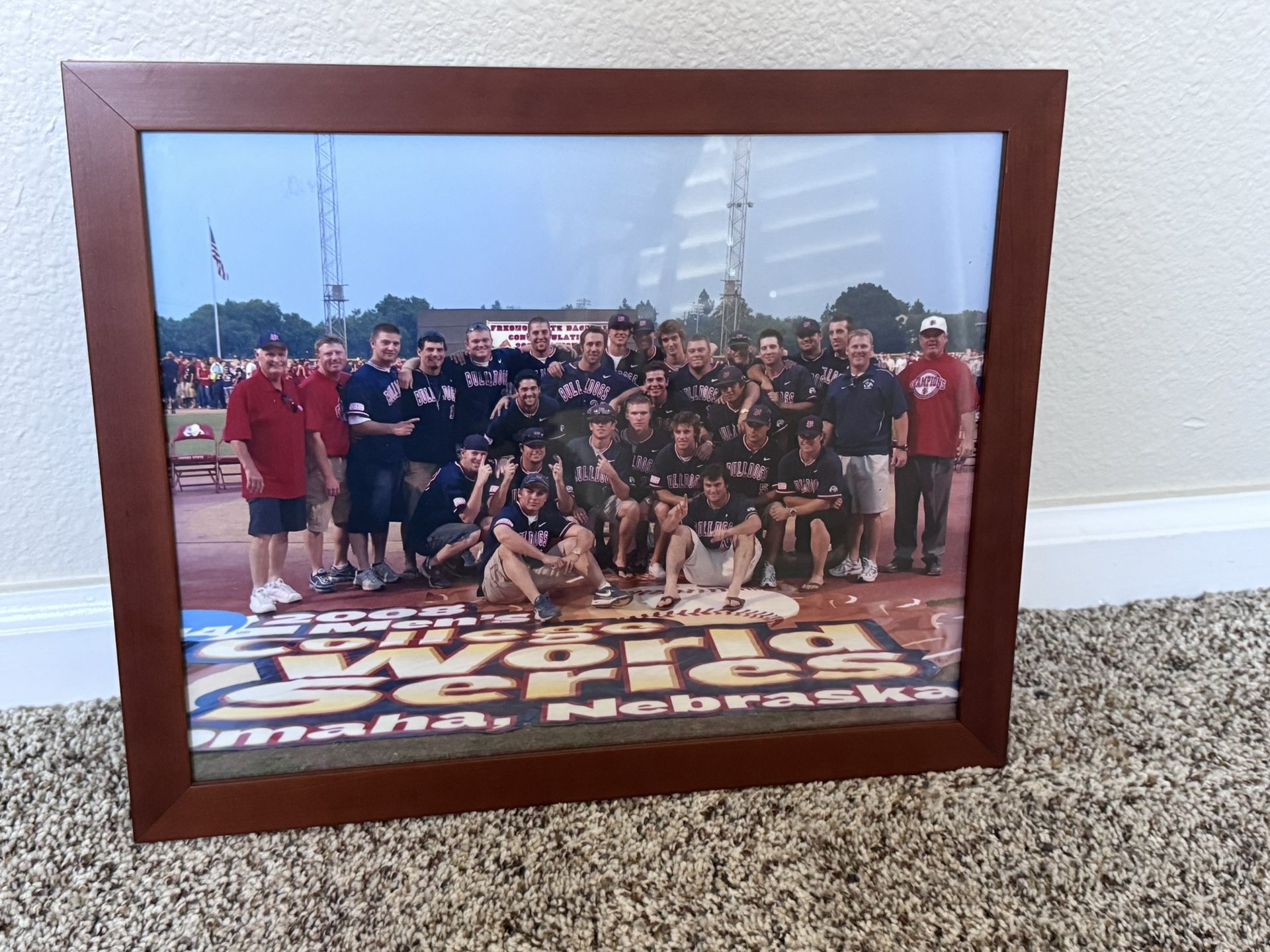 Framed Photo Of 2008 CWS Champions Fresno State