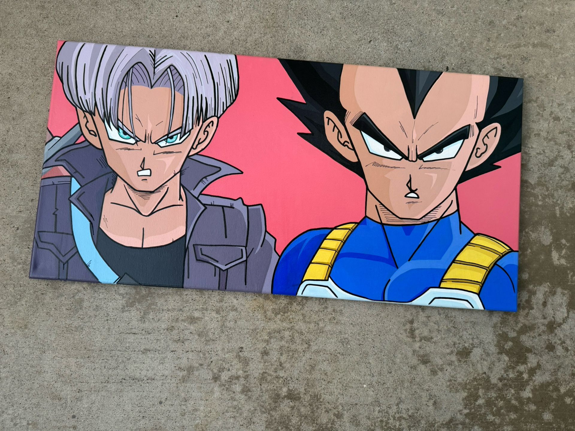 Dragon Ball Z Future Trunks x Vegeta Canvas Big Painting