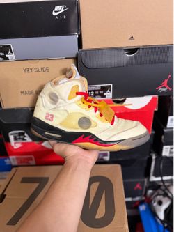Jordan Off White Sail 5s size 11 USED