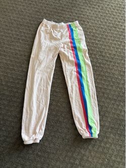 Wildfox Mellow Stripe Easy Sweatpants Size Small Beach House Joggers Lounger NWT