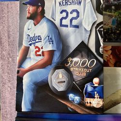 🔥Dodgers Fans! Clayton Kershaw Dodgers Canvas Wall Art – 3,000K Strikeout Club ULTRA RARE ⚾️