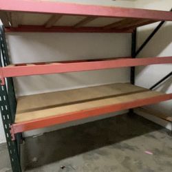 Metal warehouse shelves