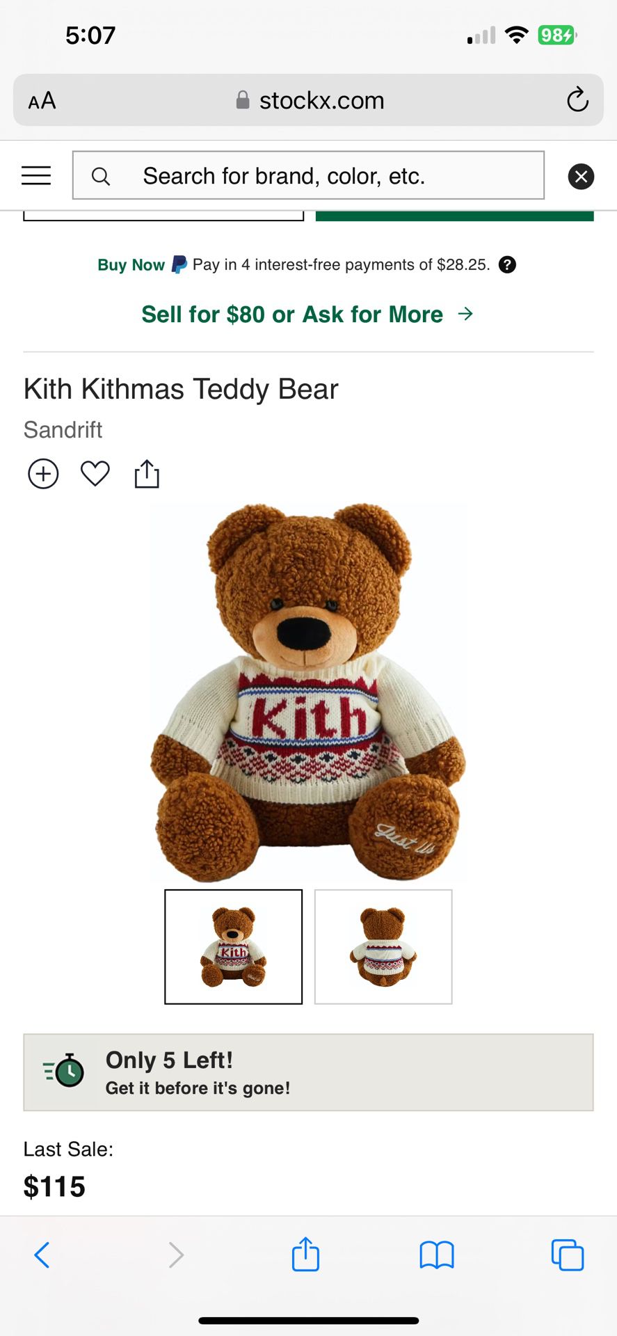 Kith Teddy Bear