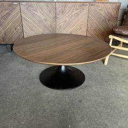 Round walnut Coffee Table ( Can Deliver For $10 )