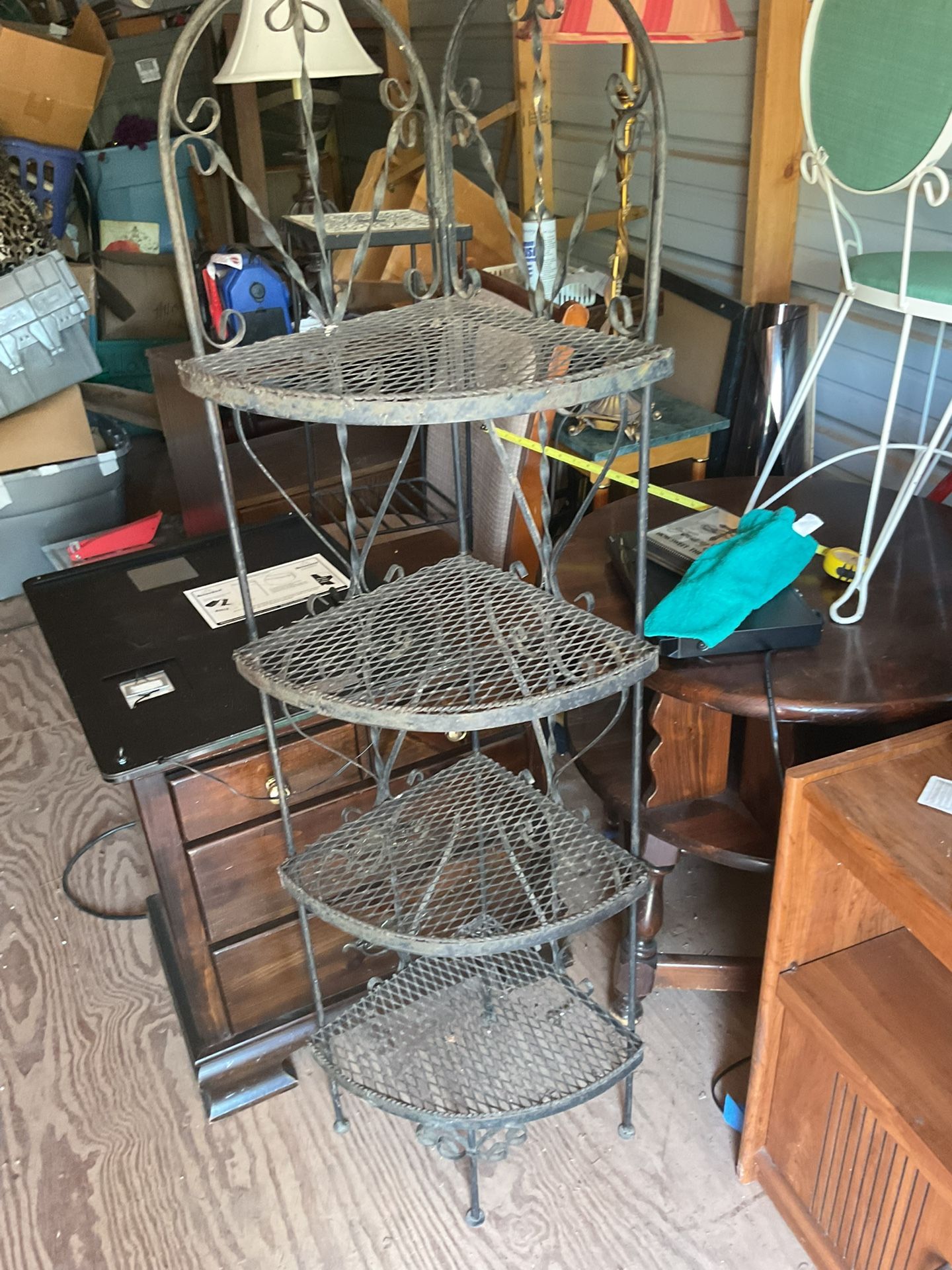 A metal shelf it’s 55 inches tall and 18 inches wide