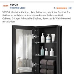 14x 24 Medicine Cabinet.   2.   brand new 