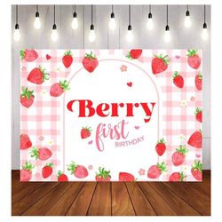 Berry First Birthday Backdrop