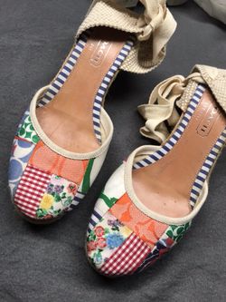 Coach lace up wedges size 7