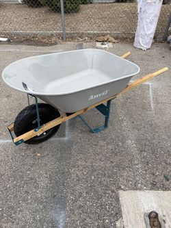 Steel wheelbarrow
