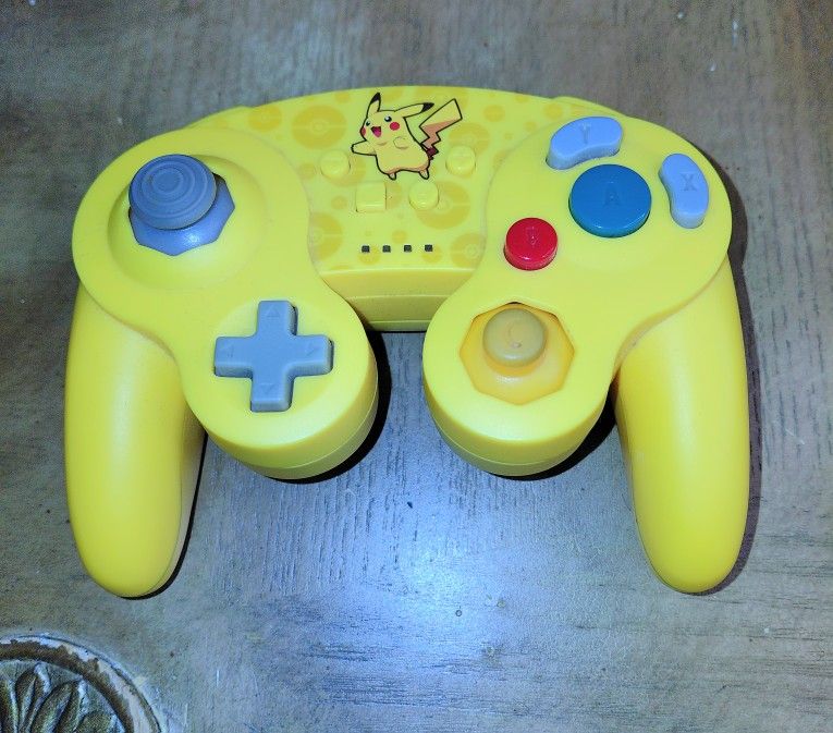 💛Wireless Gamecube Style Controller Pokemon Smash Pikachu🎮