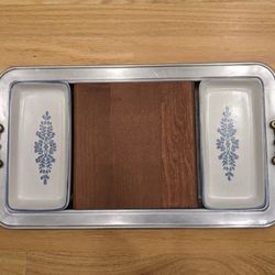 Vintage Pfaltzgraff Yorktowne Relish Cheese & Cracker Serving Tray 