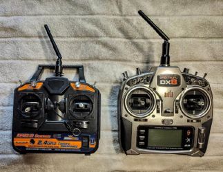 Spektrum DX8 & HobbyKing HK-T6A V2 RC Transmitter Bundle - Untested / Parts