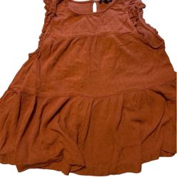 Rust Sleeveless Shirt 