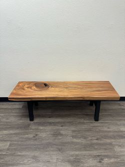One-of-a-Kind Monkey Pod Wood Bench – 55” x 16.5” x 17.25” H