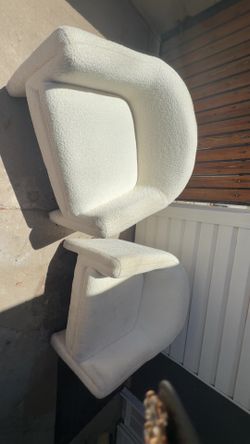 White Single couch chairs