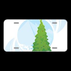 License Plate Novelty Car Front Christmas Tree Swag Happy New Year