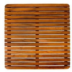 Square Teak Indoor And Outdoor Shower /sauna Tub Accessory