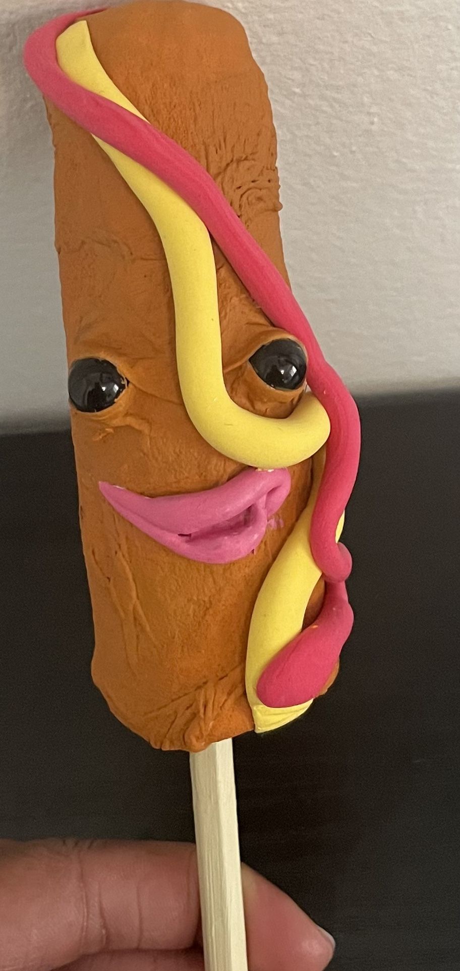 Creepy Corn Dog Sculpture