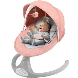 Electric Infant Baby Swing Rocker with Remote Control, 5 Sway Speeds, Bluetooth Music