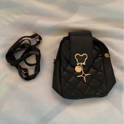Black Quilted Disney Inspired Handbag 