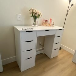 White Vanity Desk 