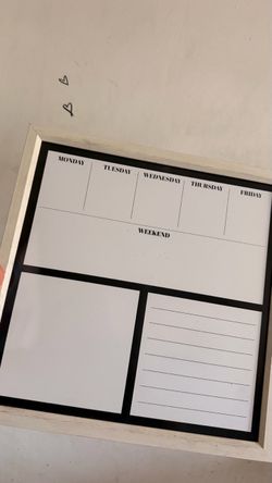 Weekly Dry Erase Whiteboard Planner