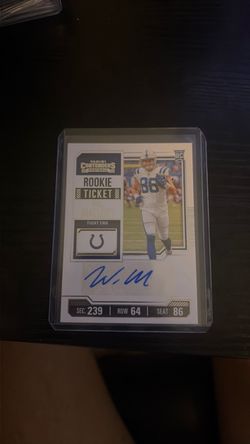 Panini Contenders Will Mallory Rookie Ticket Auto RC