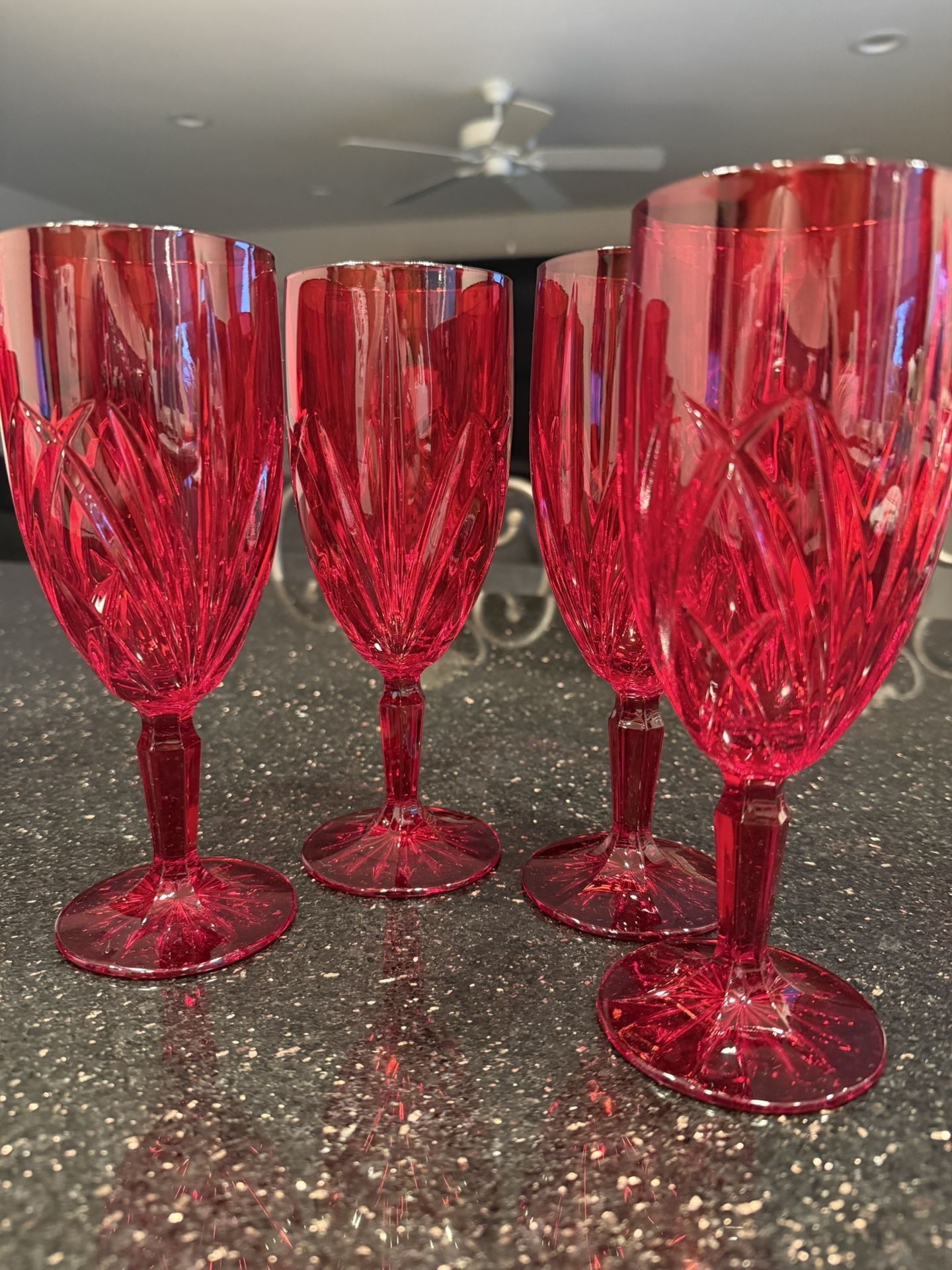 Red Glassware Cups